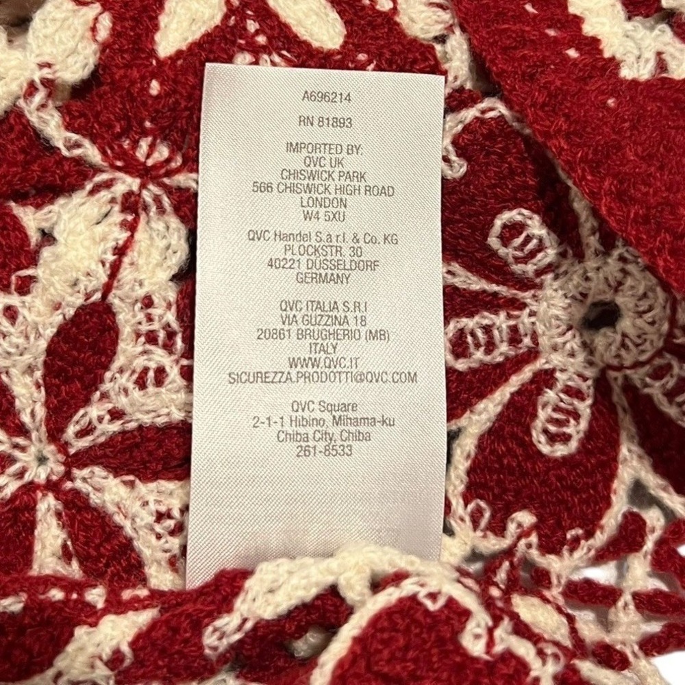 NWT Susan Graver Floral Crochet‎ Lace Button Front Cardigan S - Picture 13 of 13